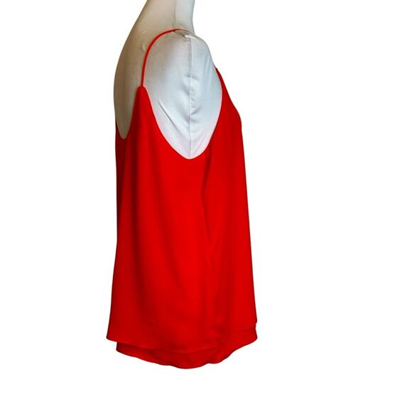 Harper Heritage Top Womens Size M Orange 2-Layer Loose Flowy Fit Date Night Chic - Picture 2 of 8